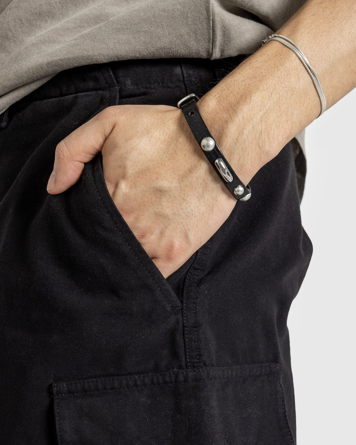 Our Legacy – Superslim Bracelet Grizzly Black Leather